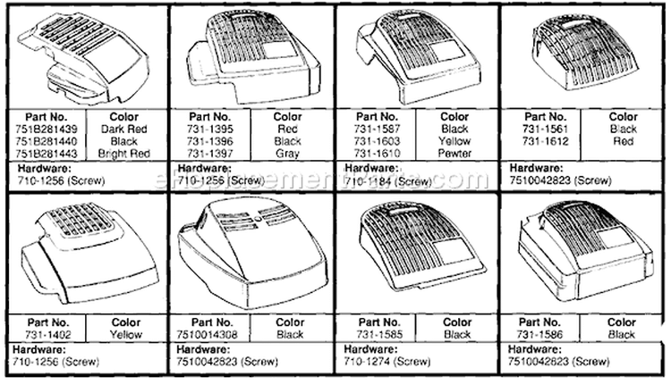 Page A Diagram and Parts List for 125-847F401 1995 Yard Man Lawn Mower